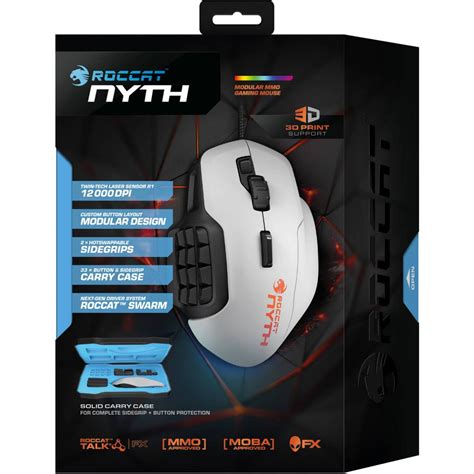 Мышка Roccat Nyth Modular Mmo Gaming Mouse White Roc 11 901 цены в