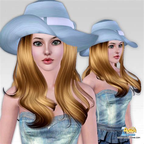 Hairstyle With Dimensional Hat Id 406 By Peggy Zone Sims 3 Hairs