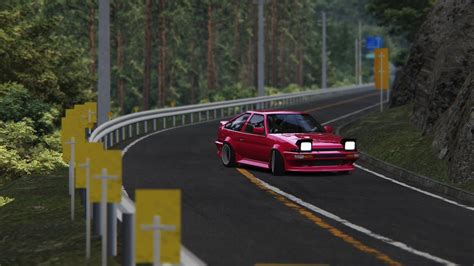 Assetto Corsa Akina Run With AE86 Drift 4K YouTube