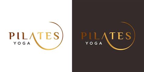 Premium Vector A Simple Pilates Logo In A Luxurious Gold Color