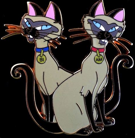 Disney Si And Am The Villain Siamese Cats From Lady And The Tramp Pin