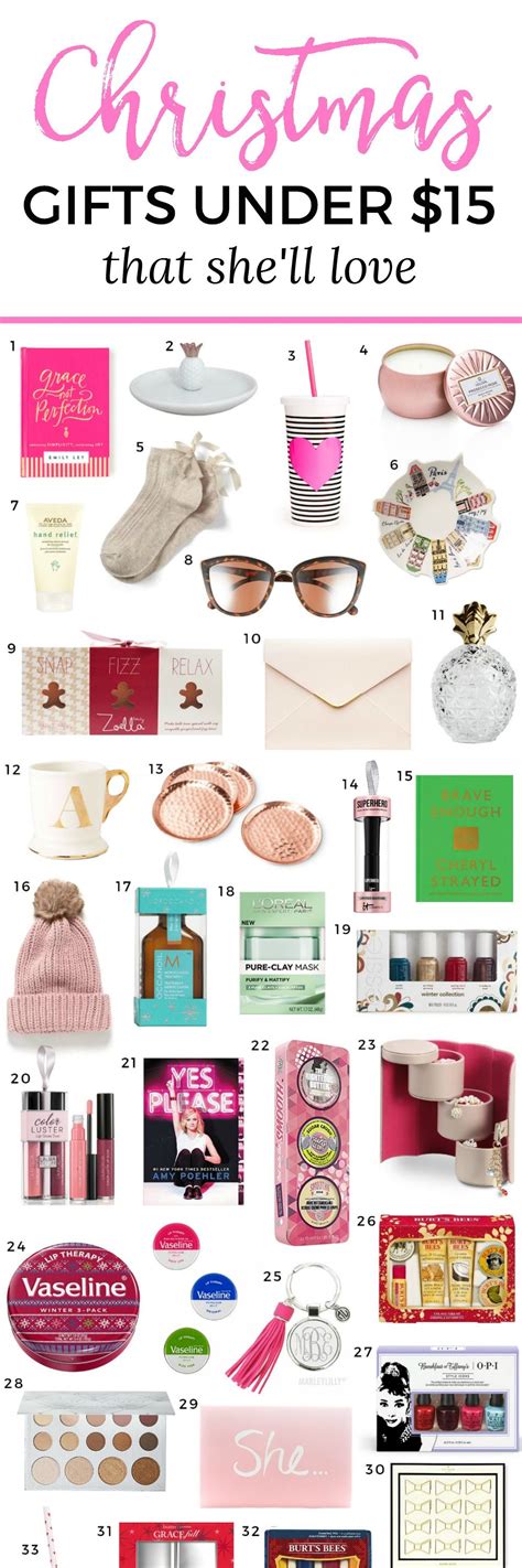 Check out these creative birthday gifts for her and find the perfect present to celebrate her special day. The best Christmas gift ideas for women under $15! You won ...