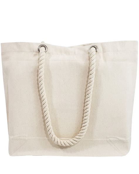 Large Canvas Beach Tote Bags With Rope Handles