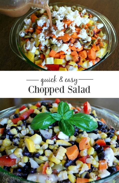 Quick And Easy Chopped Salad An Oregon Cottage