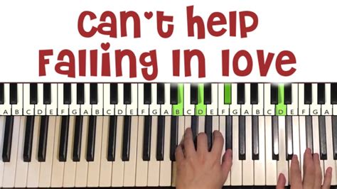 Can T Help Falling In Love Piano Tutorial Lesson Youtube
