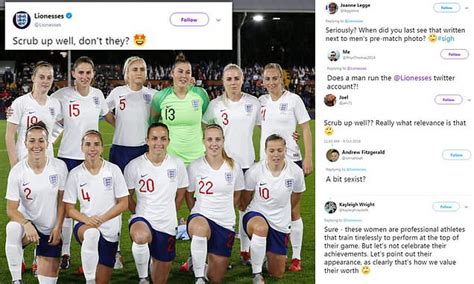 fa sparks sexism row after tweeting picture of england s women s team daily mail online