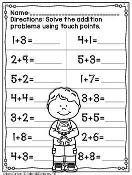 Touchmath stop the finger counting insanity crumbs in the couch. Free Touch Points spring worksheets is a fun way for helping elementary students lea… | Math ...