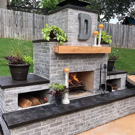 My Backyard Decor 💡 On Instagram Outdoor Fireplace Inspiration 💖👏🏻
