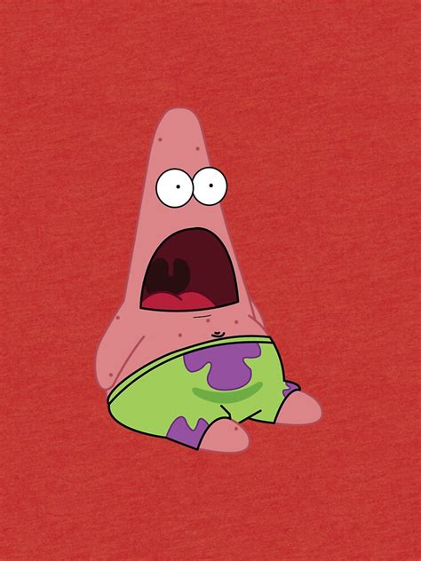 Shocked Patrick Funny Spongebob Patrick Star Meme T Shirt Sticker