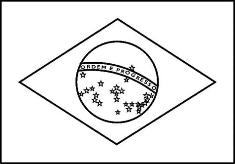 Desenho Da Bandeira Do Brasil Para Colorir E Imprimir Sexiz Pix