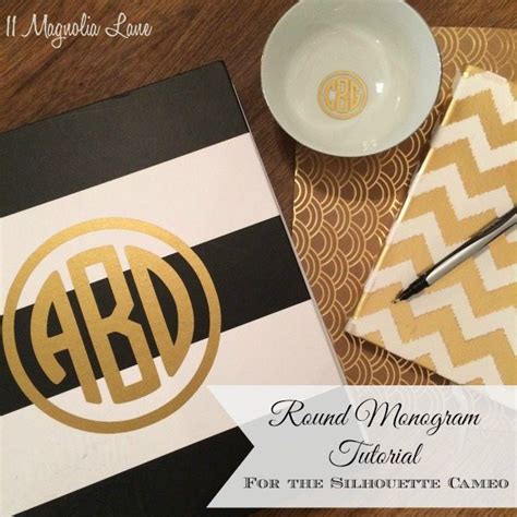 Tutorial How To Create Round Vinyl Monograms Using The Silhouette