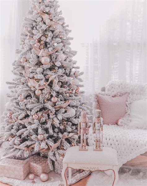 Couture Rose Gold And Blush Christmas Tree Decoration Details Rose Gold