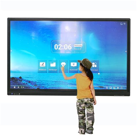 55 Inch Mobile Electronic Interactive Teaching Touch Screen Classroom 496
