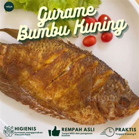 Promo Ikan Gurame Ungkep Bumbu Kuning Gurih Vakum Frozen Siap Goreng