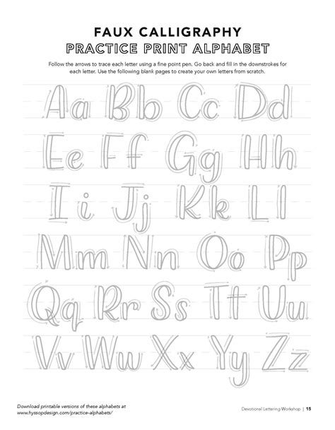 Hand Lettering Worksheets Alphabet Marihukubun