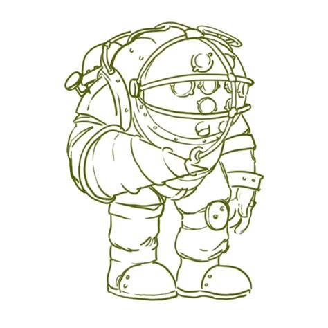 Bioshock Big Daddy Without Helmet Drawing Free Image Download