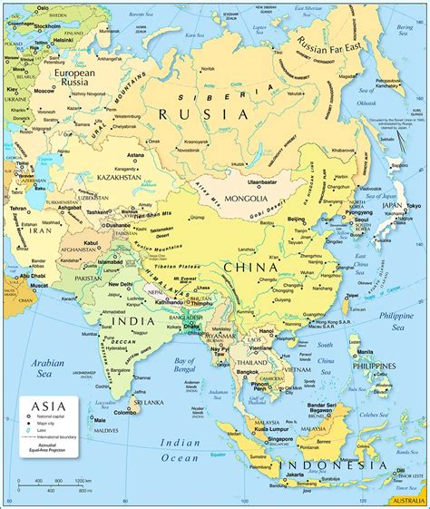 Mapa Politico Del Mundo De Asia
