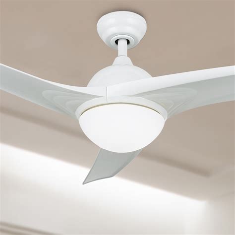 Ceiling Fan W Led Light White Finish With Three White Color