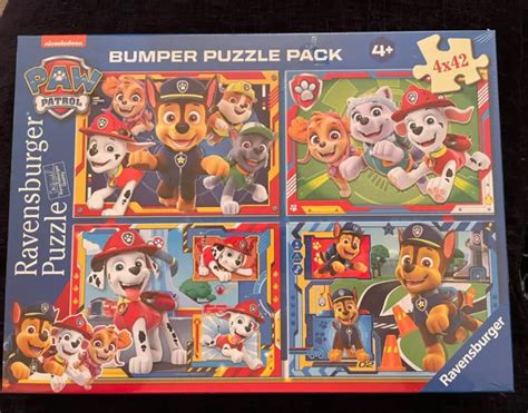 Nickelodeon Ravensburger Paw Patrol Bumper Puzzle Pack 4 X 42 Piece £6
