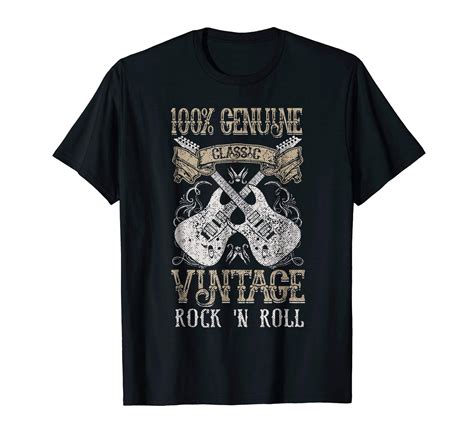 Classic Vintage Rock N Roll Music Guitars T T Shirt