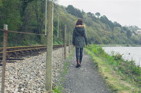 182 Woman Walking Railway Tracks Stock Photos Free And Royalty Free