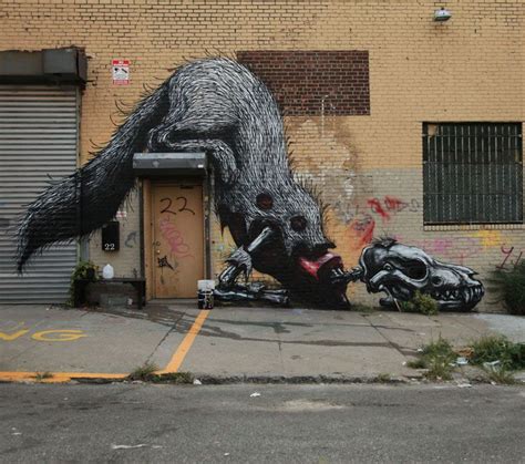 New Environmental Street Art By Roa Street Art Graffitis Murales
