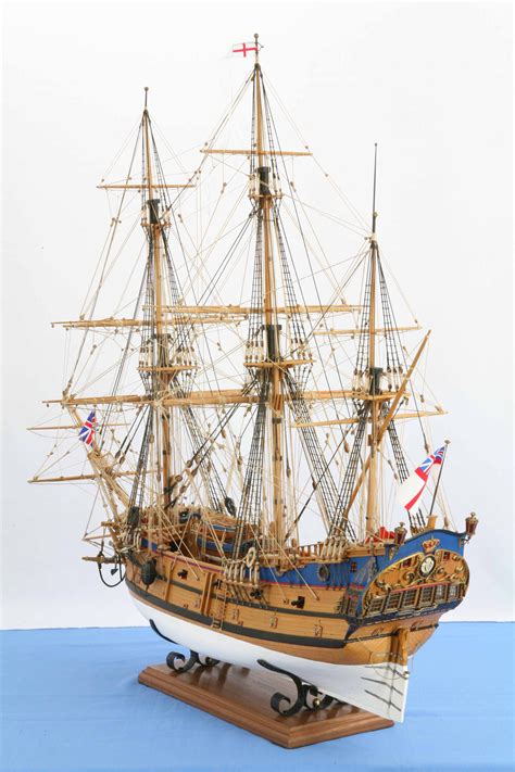 Ship Model English East Indiaman Prince Of Wales Of 1740 Sailing Ship