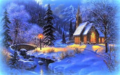 Church On A Winter Night By Mark Keathley Image Abyss