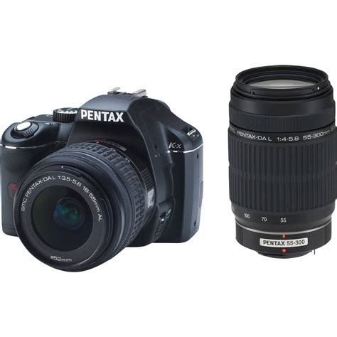 Pentax K X Digital Slr With 18 55mm And 55 300mm Zoom 17538 Bandh