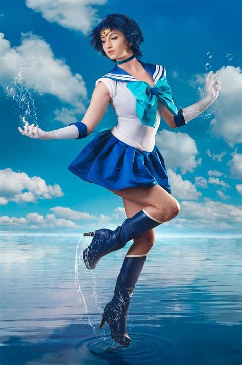 Danica Rockwood Sailor Mercury Cosplay Sailor Moon Scouts セーラーマーキュリー ロンググローブ コスプレ