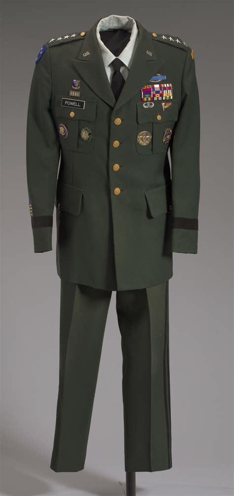 Us Army Green Service Uniform Jacket And Service Medals Worn By Colin L