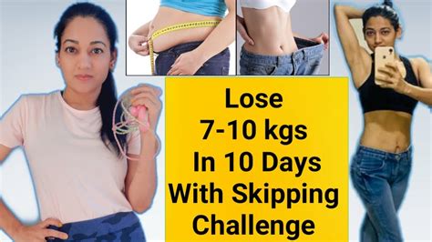 lose 7 10 kgs in 10 days with skipping challenge reduce belly fat and