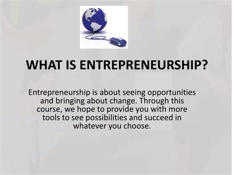 Ppt What Is Entrepreneurship Powerpoint Presentation Free Download
