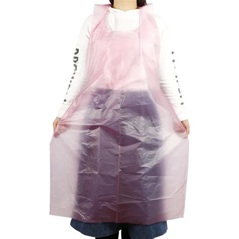 550100pcs Thicken Disposable Apron Adult Plastic Waterproof Oil Proof Clothes Kitchen