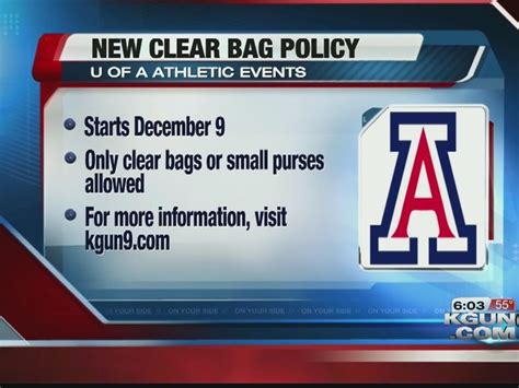 New Bag Policy For Uofa Athletics Events