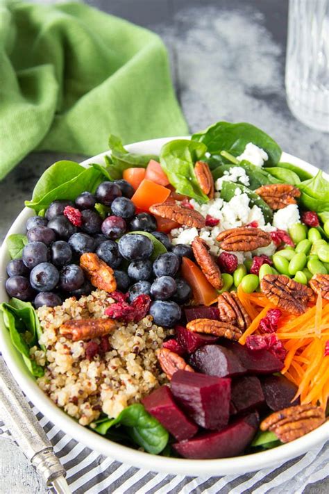 And kids get to handle lots of veggies! Quinoa + Spinach + Blueberry Superfood Bowl | Simple ...