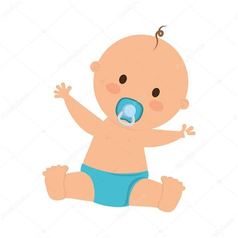 Cute Baby Icon — Stock Vector © Djv 137226016