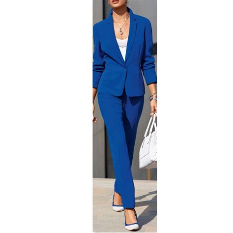 Buy New 2018 Fashion Women Suit Blue Suit Of Finalists