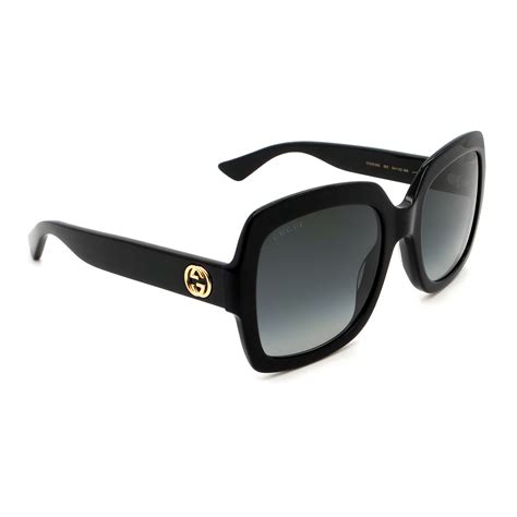 unisex gg0036s 001 square sunglasses shiny black gucci touch of modern