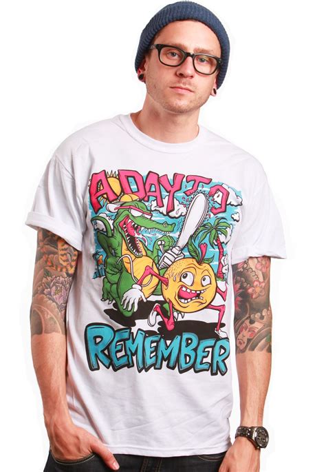 A Day To Remember Orange You Glad White T Shirt Official Hardcore