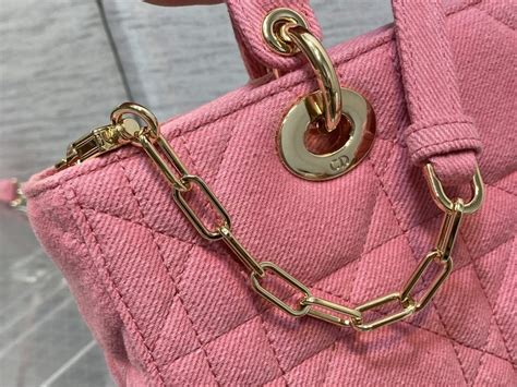 Dior M0540 Medium Lady D Joy Bag Pink Cannage Raffia