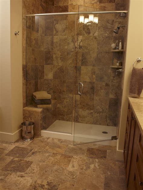 We have shower tile ideas that will stand out, blend in, and complement your existing bathroom features. Shower Pan Tile Ideas, Pictures, Remodel and Decor
