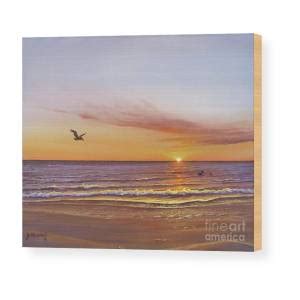 Sunrise Splendor Wood Print By Joe Mandrick