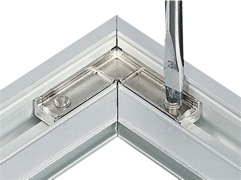 Corner Connector For Aluminum Door Frame Profiles 2 Screws In The