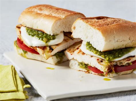 Grilled Pesto Chicken Sandwiches Recipe Food Network