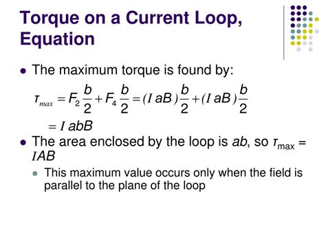 Ppt Torque On A Current Loop 2 Powerpoint Presentation Free Download Id 3917480