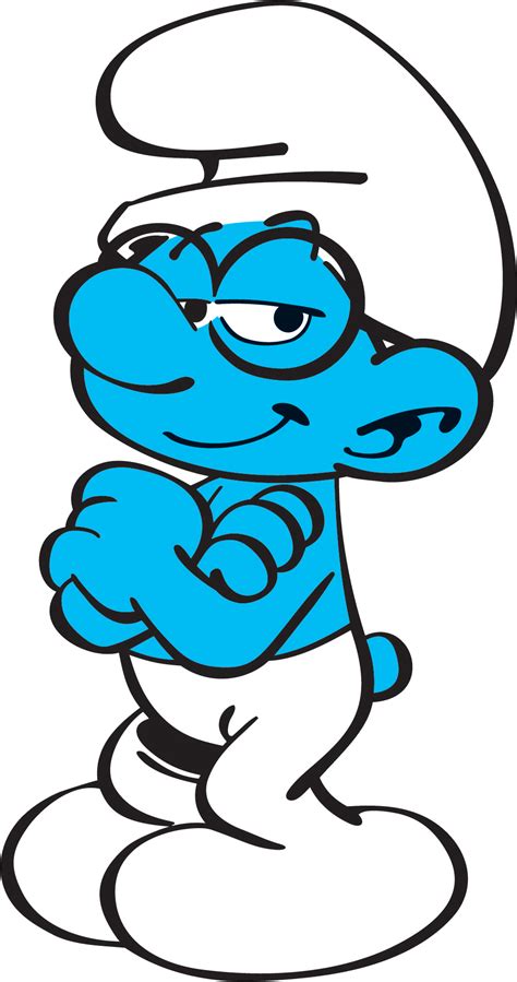 Brainy Smurf Holding A Book Clipart - Brainy Smurf Coloring Pages - Png Download - Full Size ...