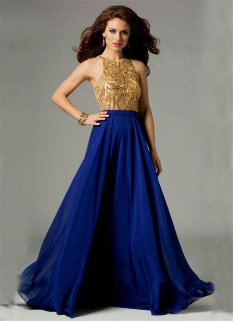 Say yes to the dress! Royal blue and gold wedding dresses - SandiegoTowingca.com