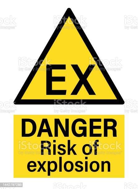 Danger Risk Of Explosion Explosive Atmosphere Yellow Triangle Warning