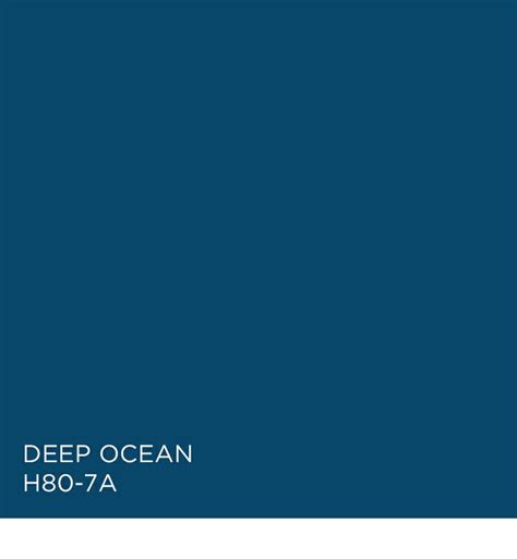 Deep Ocean H80 7a From The Time Traveler Palette Ocean Blue Paint